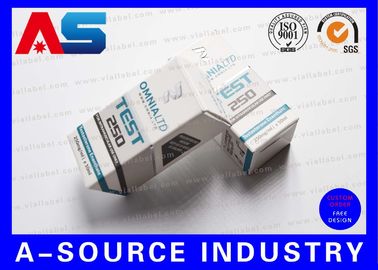 10ml Şişe Kağıt Kutuları Gümüş Foliya Yazdırma Eczane Peptid Enjeksiyonlar için Farmasötik ambalaj