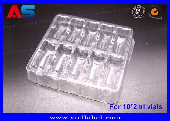 10 x 2 ml şişe için 55um PET Şeffaf Blister Ambalajı