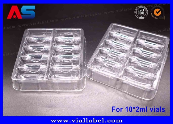10 x 2 ml şişe için 55um PET Şeffaf Blister Ambalajı