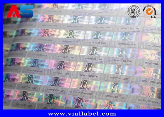 Sahtelik karşıtı PET malzemesi için 3 boyutlu holografik çizilmiş güvenlik etiketleri özelleştirilebilir