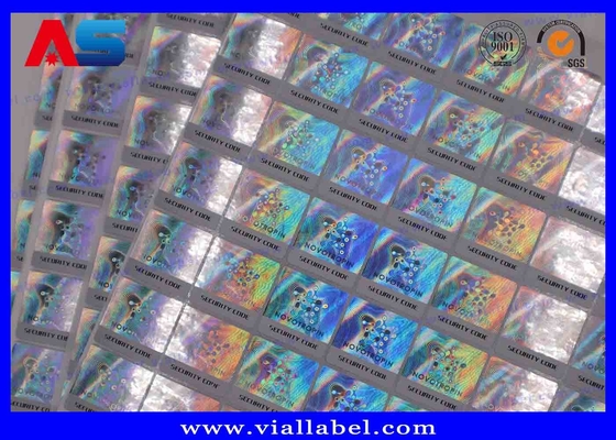 Sahtelik karşıtı PET malzemesi için 3 boyutlu holografik çizilmiş güvenlik etiketleri özelleştirilebilir