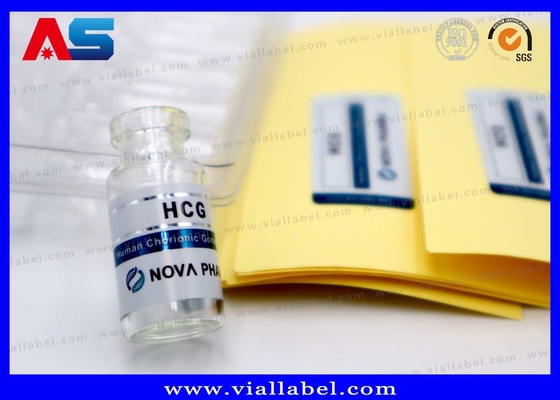 2ml Küçük Enjeksiyon Şişesi Etiketi, İlaç Ambalajı İçin Mat Özelleştirilmiş Hcg Flakon Etiketi Baskısı