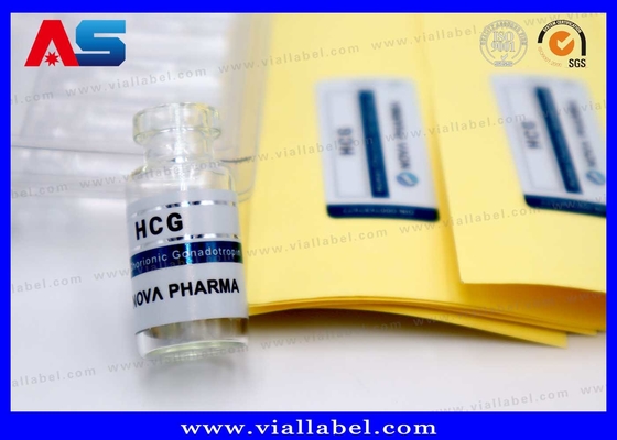 2ml Küçük Enjeksiyon Şişesi Etiketi, İlaç Ambalajı İçin Mat Özelleştirilmiş Hcg Flakon Etiketi Baskısı
