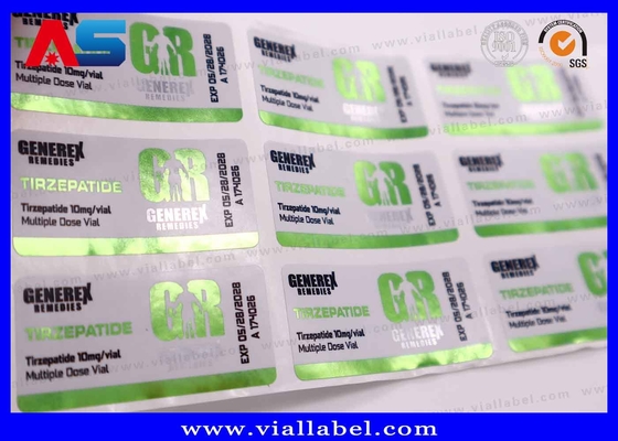 Semaglutid 2mg / 5mg Paket Etiketi Küçük Şişe Etiketleri, Çevre Dostu Özellikler ve Su Geçirmez Tasarım