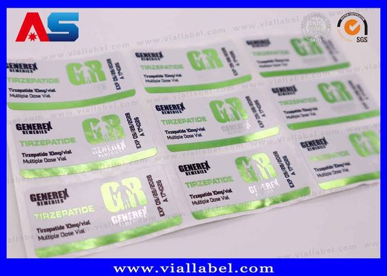 Semaglutid 2mg / 5mg Paket Etiketi Küçük Şişe Etiketleri, Çevre Dostu Özellikler ve Su Geçirmez Tasarım
