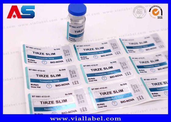3ml Şişe Dikkate Alın peptides Etiketleri Cam Şişe Baskı için UV Matt Metal Folyo Baskı