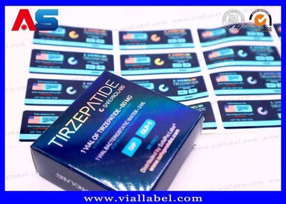 Shipping by Express/ Air/ Sea/ Truck/ Train 3ml Hologram Box , 2ml Paper Box For Peptides Free Design Service