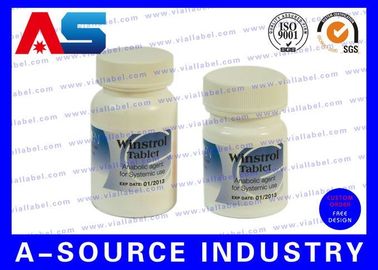 Winstrol Tablet Özel Plastik Şişe Su Geçirmez Etiketler Etiketler, Yazdırılabilir Hap Şişe Etiketleri Çok Boyutlu