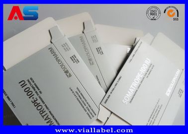 Somatropin Bodybuilding Hcg Tabletleri Özel Hap Kutusu / İlaç Kartonu Kutusu Kağıt Kutusu Gümüş folyo