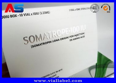 Somatropin Bodybuilding Hcg Tabletleri Özel Hap Kutusu / İlaç Kartonu Kutusu Kağıt Kutusu Gümüş folyo