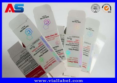 250g Peptid Tozu 10ml Şişe Kutuları Özel Baskı Su geçirmez ilaç ambalaj kutuları