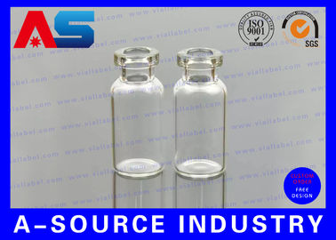 Enjeksiyon 2 ml - 10 ml Açık Küçük Cam Şişeler Silikon Kapak / Flip Off Kapaklar
