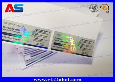 Farmasötik Testosteron Enanthate Peptideleri Şişe Etiketleri Suya Dayanıklı Hologram Baskı