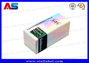 Lazer Holografik 30ml şişe kutuları Karton Kağıt / PET / PVC Malzeme ilaç ambalaj kutusu