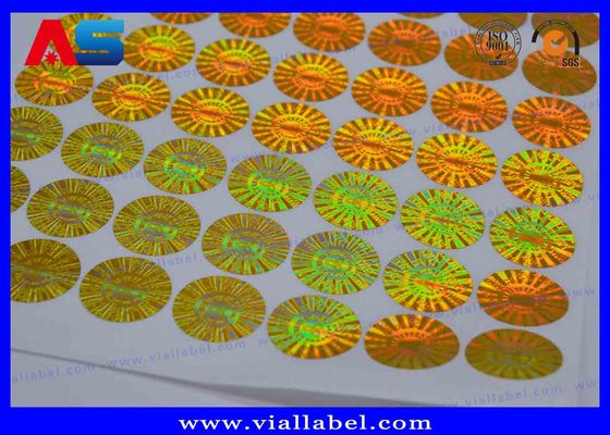 VOID Yuvarlak Pharma Holografik Yapıştırıcı Etiketler Sahte Karşı 3D Hologram yapıştırıcı