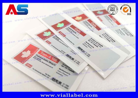 İlaç Farmasötik Özel Şişeler Etiketi PET / PVC CMYK cam şişe etiketleri