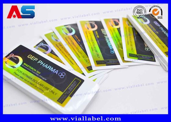 Özel Anti - Sahte Kendini Yapıştırıcı 10ml Flakon Etiketleri Anabolik Peptid Cam Flakon Etiketleri İçin