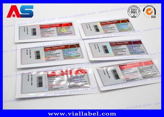 Farmasötik Hologram HCG Enjeksiyon Cam Şişe Etiketleri Peptid ambalaj etiketleri