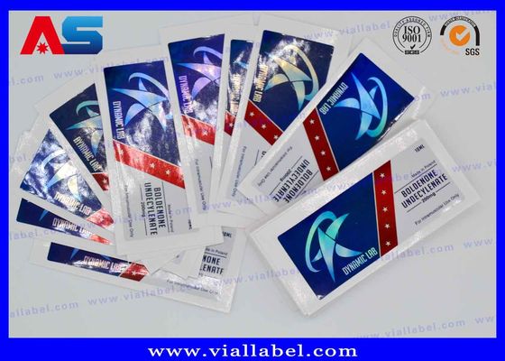 Farmasötik Hologram HCG Enjeksiyon Cam Şişe Etiketleri Peptid ambalaj etiketleri