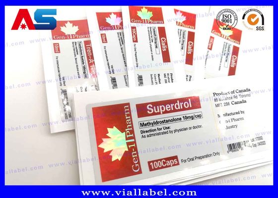 2ml / 5ml / 15ml / 20ml 10ml şişe Etiketler Lazer Özel Hologram cam şişe etiketleri