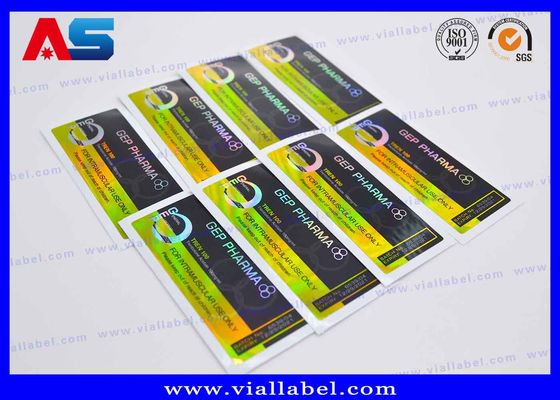 İlaç Şişesi 10ml Şişe Etiketler Dikkate Alıcı Hologram Lazer Baskı Cam şişeler için özel tasarım etiketleri