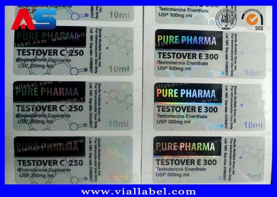 Özel Hologram Lazer 10ml Flakon İlaç Ambalaj Sticker kendinden yapışkanlı etiket
