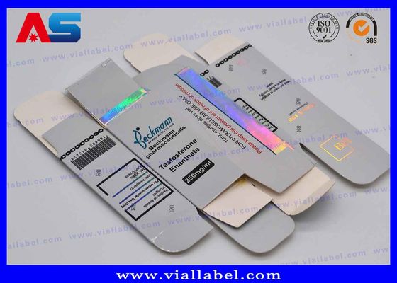 Hologram Kağıt Anavar Oral Peptid İlaç Paketleme Kutusu 10ml şişe etiketleri kutular