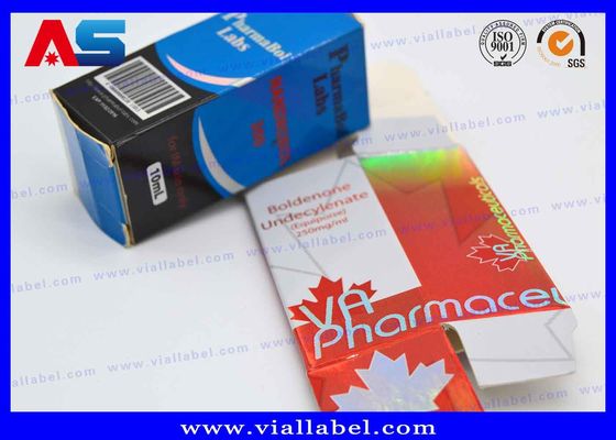 Hologram Kağıt Anavar Oral Peptid İlaç Paketleme Kutusu 10ml şişe etiketleri kutular