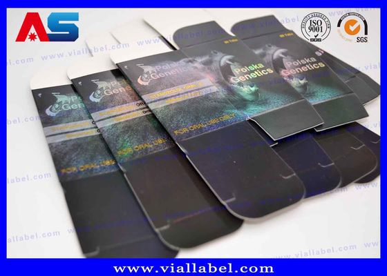 Peptid Cam Şişeler için Katlanabilir Hologram Paket Kutusu 2ml 10ml 20ml 30ml vücut geliştirme şişe kutuları