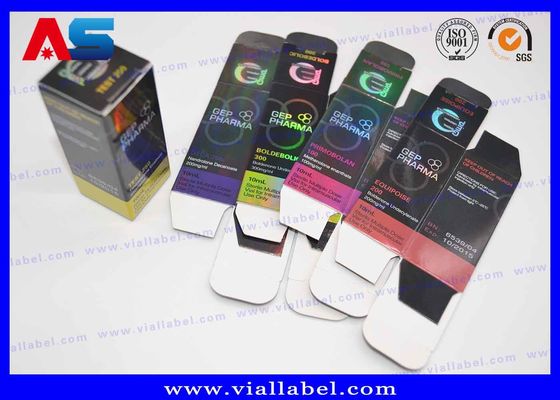 Holografik Panton Rengi 10ml Peptid Şişesi Etiketleri ve Kutuları 10ml çim şişe etiketleri