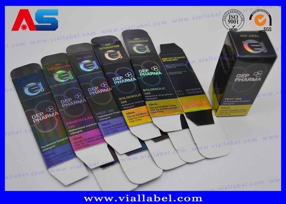 Gep Pharma 10ml Cam Viyole 300g Kağıt Baskılı Paket Kutusu Vücut geliştirme viyole kutuları