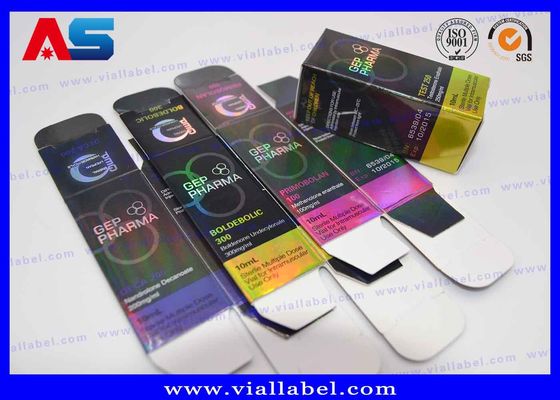 Hologram Kağıt Anavar Oral Peptid İlaç Paketleme Kutusu 10ml şişe etiketleri kutular