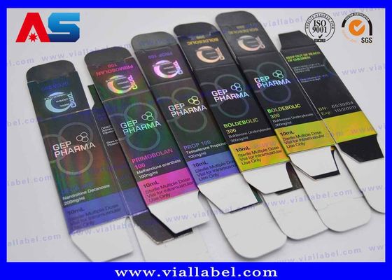 Gep Pharma 10ml Cam Viyole 300g Kağıt Baskılı Paket Kutusu Vücut geliştirme viyole kutuları