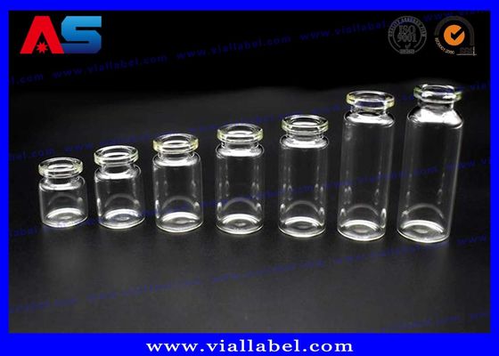 Enjeksiyon 2 ml - 10 ml Açık Küçük Cam Şişeler Silikon Kapak / Flip Off Kapaklar