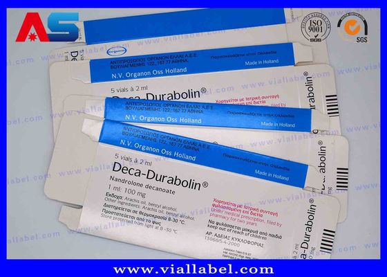 Sahte Anti Baskı Peptid Paket 2 ml Şişe Kutuları Enanthate yağı şişe kutuları