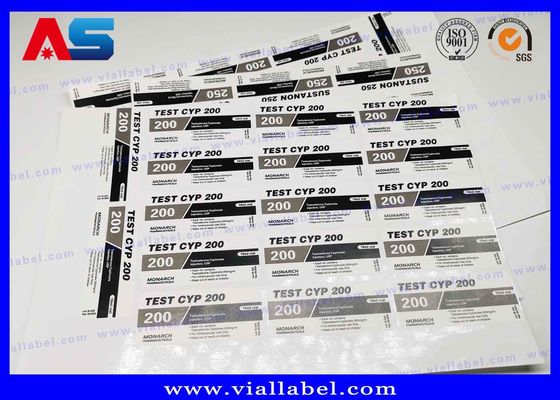ROHS Özel CMYK Yazdırma Eczane Reçeteli Şişe Etiketi vücut geliştirme şişe etiketi