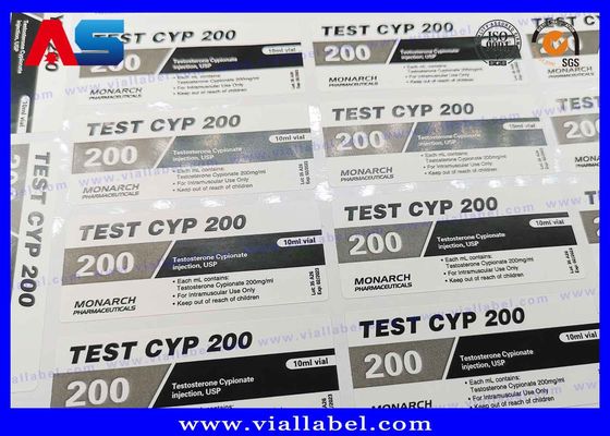 ROHS Özel CMYK Yazdırma Eczane Reçeteli Şişe Etiketi vücut geliştirme şişe etiketi