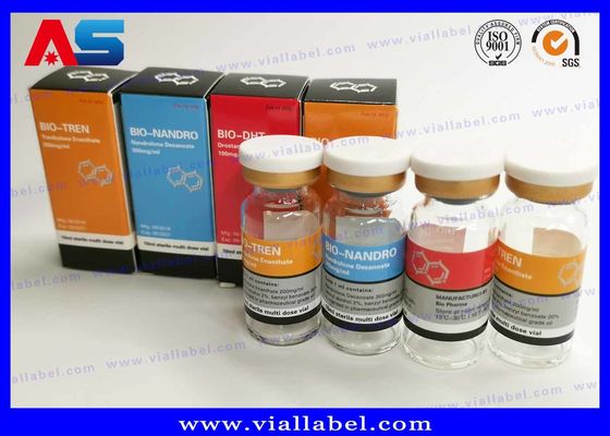 Beden geliştirme Cypionate Farmasötik Şişe Etiketleri 25x60mm 10ml şişe için ISO sertifikalı