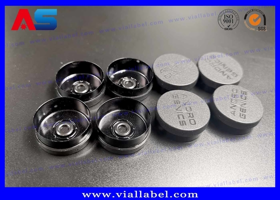 Polypropylene Mor Tıbbi Şişe Kapakları Crimper, Alüminyum Şişe Kapakları Dükkanlar 32mm galvanik kaplama siyah