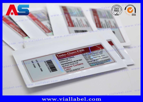 Farmasötik Testosteron Enanthate Peptideleri Şişe Etiketleri Suya Dayanıklı Hologram Baskı