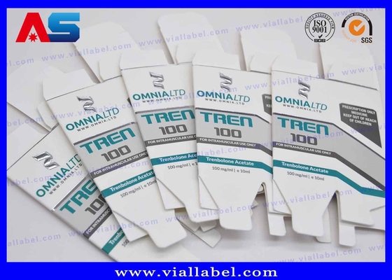 250g Peptid Tozu 10ml Şişe Kutuları Özel Baskı Su geçirmez ilaç ambalaj kutuları