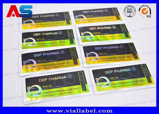 Su geçirmez 10ml Flakon Peptide İlaç için 4C Full Renk Etiketler