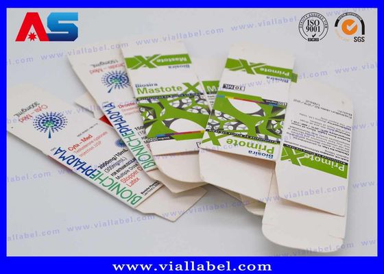 Testosteron Undecanoate Parlak 10ml Flakon Kutuları, Renkli Baskıya Sahip İlaç Cam Şişeleri