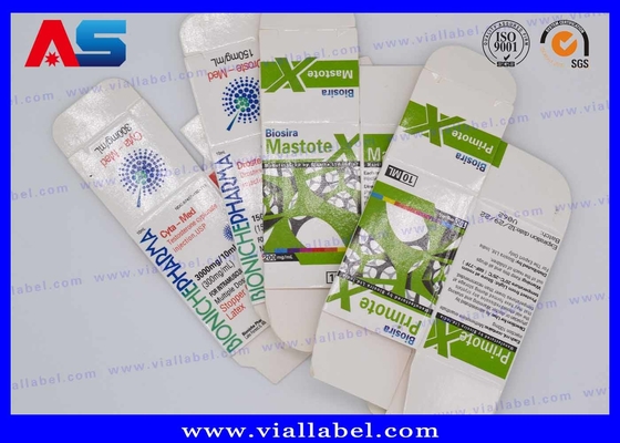 Özelleştirilmiş Logo Baskılı Kağıt 10ml Şişe Kutuları, Güvenlik Hologramlı Etiket Seal