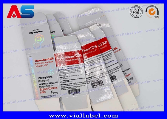 Gep Pharma 10ml Cam Viyole 300g Kağıt Baskılı Paket Kutusu Vücut geliştirme viyole kutuları
