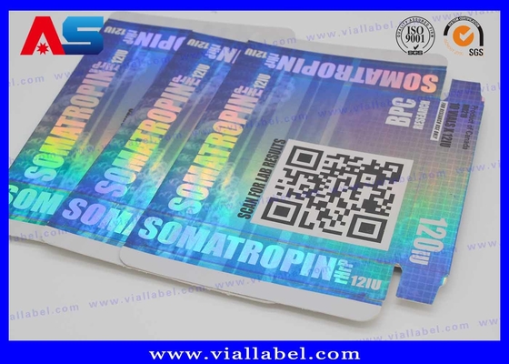 Somatropin Bodybuilding Hcg Tabletleri Özel Hap Kutusu / İlaç Kartonu Kutusu Kağıt Kutusu Gümüş folyo