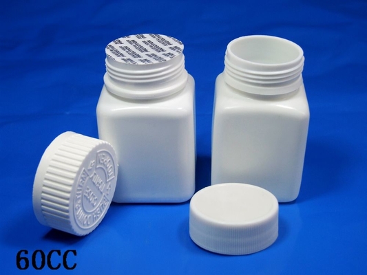 HDPE tıbbi plastik hap kavanozu çocuk geçirmez kapağı ve koruma mühürlü ilaç hap şişeleri