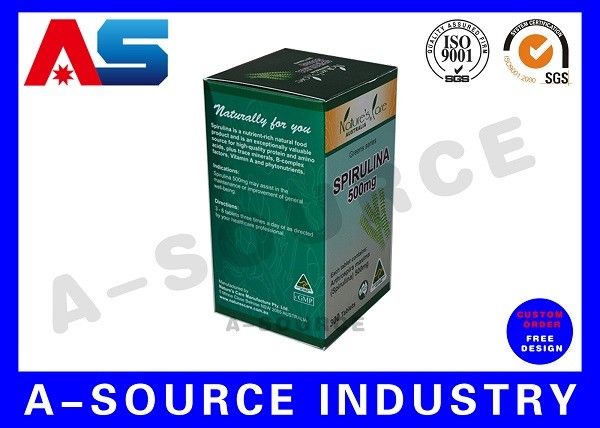 Kapsüller Paket Kutusu Parlak Dönüşüm Farmasötik Paket Kutusu / İlaç Kağıdı Kutusu Hap Şişesi İçin