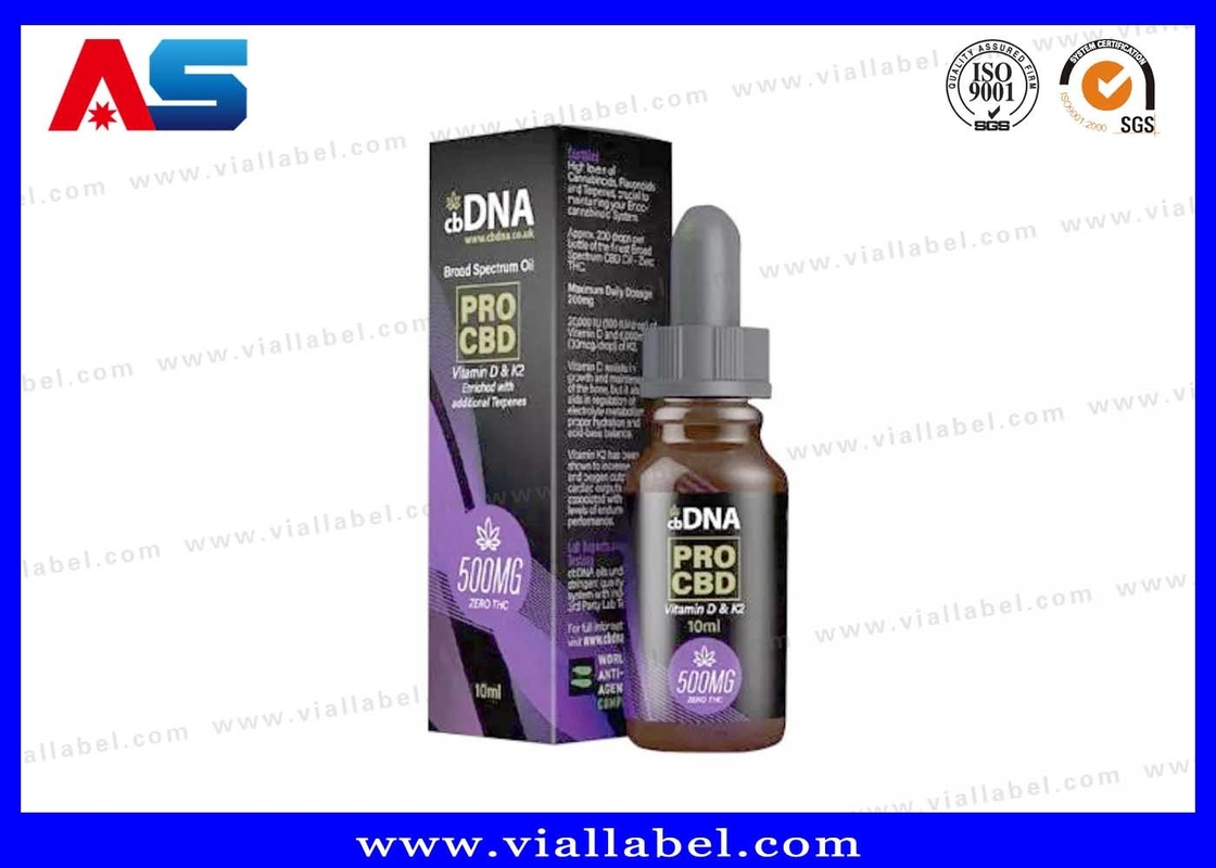 Pro CBD Paket Kutusu ve Etiketi DNA Yağı Damla Fırça Etiketi ve Kutusu Baskı Fabrikası