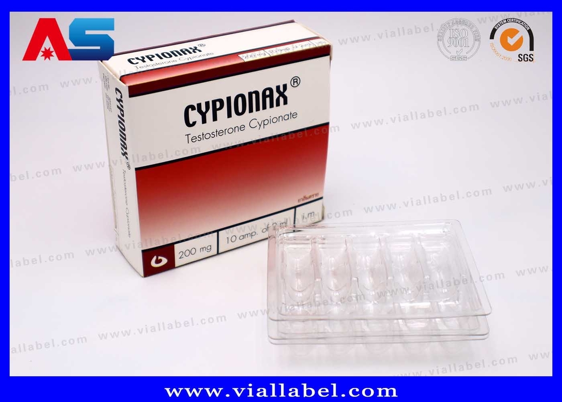 Plastik Tepsiler ve Kağıt Kutusu 10 Amp 2ml MOQ 100pcs 55um Kalınlığı Açık PET